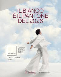 Colore pantone 2026: bianco cloud dancer
